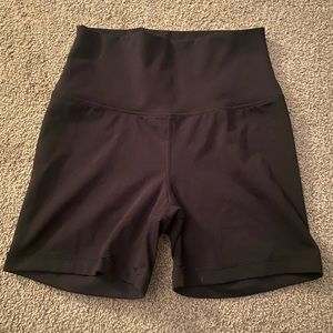 2 pairs of black spandex workout shorts
